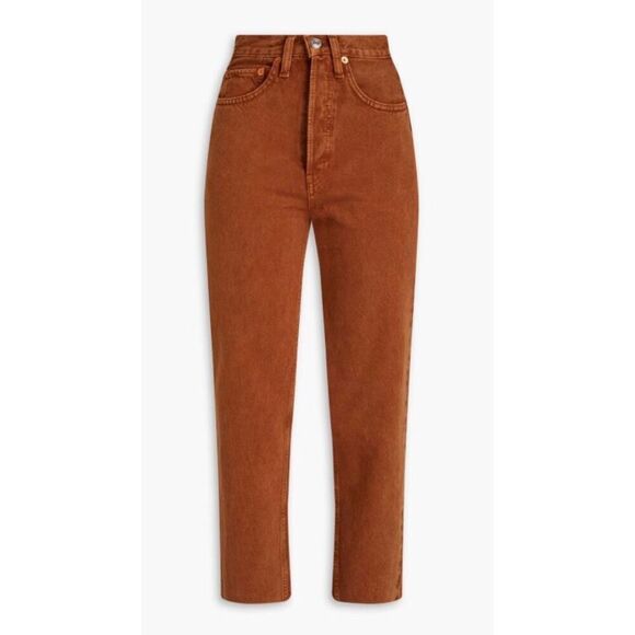 RE/DONE NWOT - L Sz 26 70’s Straight Leg Jeans in Washed Terracotta - Picture 3 of 16
